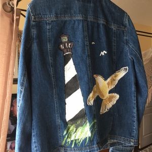 Hand-Painted Jones New York Denim Jacket